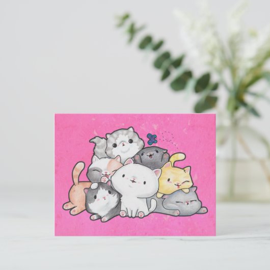 Carte Postale Pile de chatons (Debout devant)