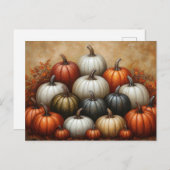 Carte Postale Pile de Citrouilles (Devant / Derrière)