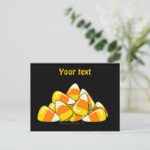 Carte Postale Pile de Corn de bonbon Modèle d'Halloween (Debout devant)