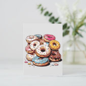 Carte Postale Pile de Donuts  Clip Art (Debout devant)