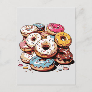 Carte Postale Pile de Donuts  Clip Art