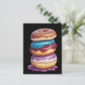 Carte Postale Pile de gros beignets (Debout devant)