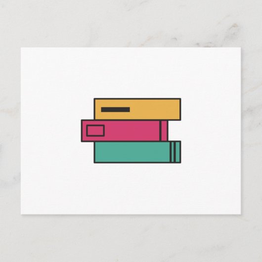 Carte Postale pile de livres (Devant)