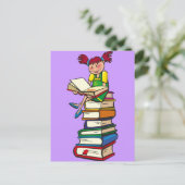 Carte Postale Pile de livres (Debout devant)
