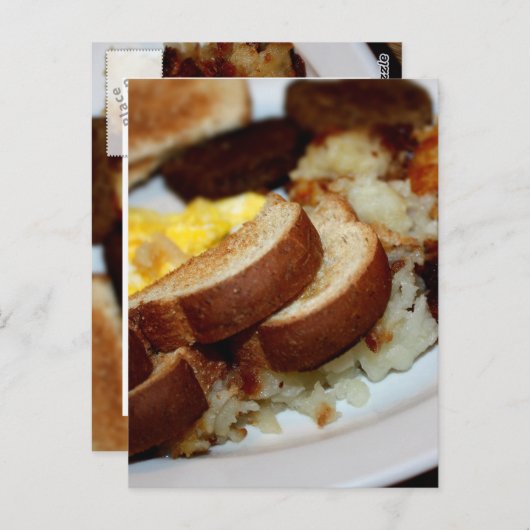 Carte Postale Pile petit-déjeuner (Devant / Derrière)