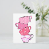Carte Postale Pile Tea Cup Rose (Debout devant)