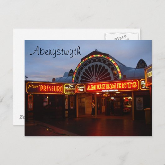 Carte Postale Pilier d'Aberystwyth (Devant / Derrière)