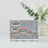 Carte Postale Pilier la 'Californie de Huntington Beach (Debout devant)