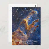 Carte Postale Piliers de création James Webb Télescope spatial (Devant / Derrière)