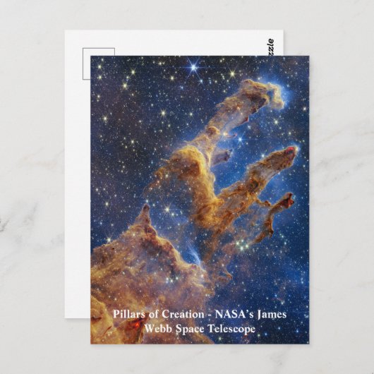 Carte Postale Piliers de création James Webb Télescope spatial (Devant / Derrière)