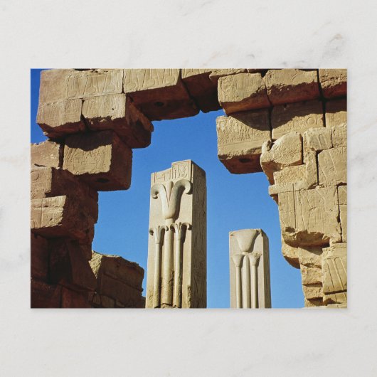 Carte Postale Piliers décorés de lotus stylisés (Devant)