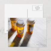 Carte Postale Pill bouteilles sur la page stock (Devant / Derrière)