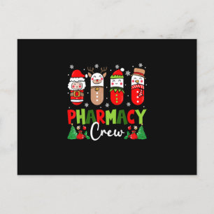 Carte Postale Pills de Noël de l'équipe de pharmacie Snowman Rei