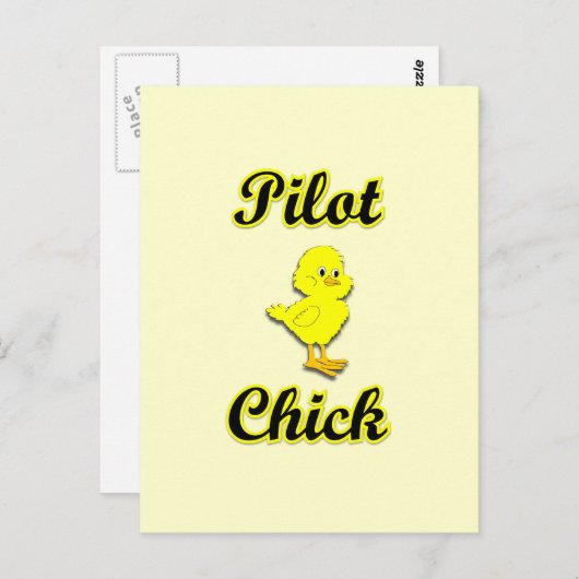 Carte Postale Pilote Chick (Devant / Derrière)