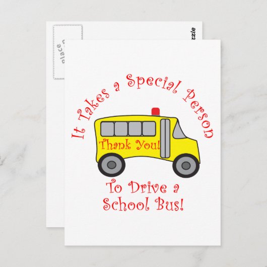 Carte Postale Pilote de bus (Devant / Derrière)