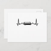 Carte Postale Pilote de bus Hearolbus battements Cadeaux Schoolb (Devant / Derrière)