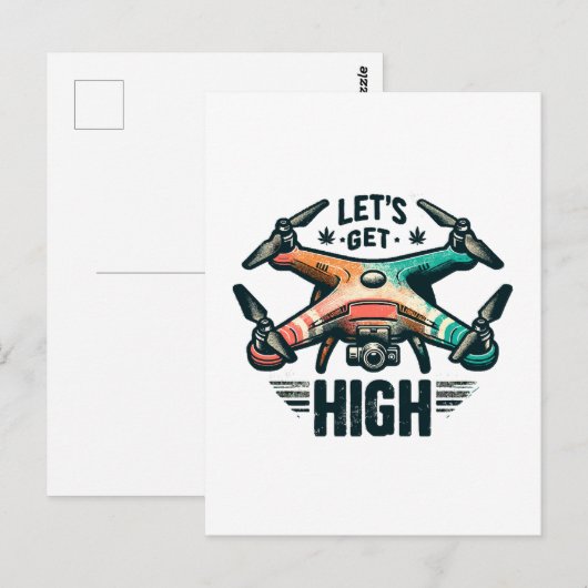 Carte Postale Pilote de drone (Devant / Derrière)