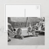 Carte Postale Pilote de karting, 1937 (Devant / Derrière)