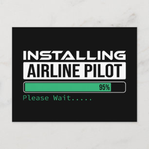 Carte Postale Pilote de Ligne Chargement Drôle Étudiant Pilote