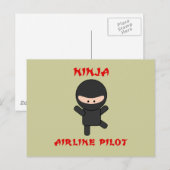 Carte Postale pilote de ligne ninja (Devant / Derrière)