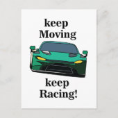 Carte Postale Pilote de Voiture de Course (Devant)