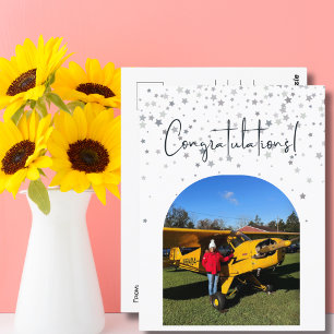 Carte Postale Pilote photo de vol en solo, vol sur mesure