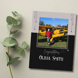 Carte Postale Pilote photo de vol en solo, vol sur mesure