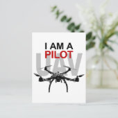 Carte Postale Pilote Quadcopter UAV Quadpilot (Debout devant)