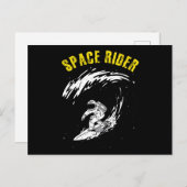 Carte Postale Pilote spatial astronaute de surf (Devant / Derrière)