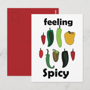 Carte Postale Piment Sentiment Brûlant Fête de la Fiesta