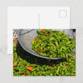 Carte Postale Piments à vendre sur le marché (Devant / Derrière)