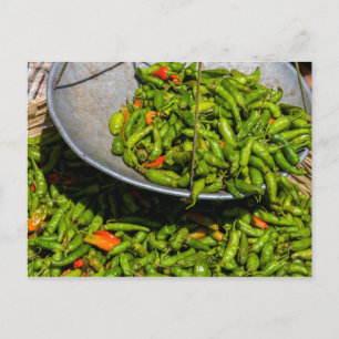 Carte Postale Piments à vendre sur le marché