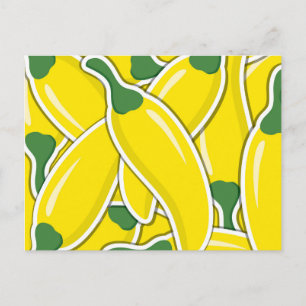Carte Postale Piments de piment jaune funky