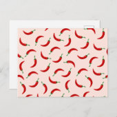 Carte Postale Piments rouges sur arrière - plan de couleur clair (Devant / Derrière)