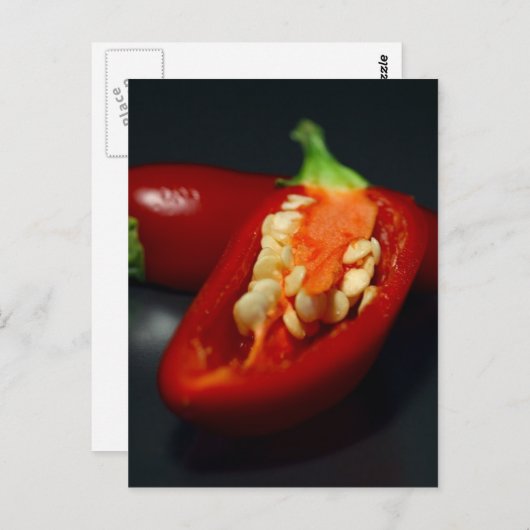 Carte Postale piments, semence morte (Devant / Derrière)