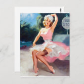 Carte Postale Pin d'arrêt d'autobus (Devant / Derrière)