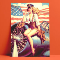 Pin-up de l'avion vintage