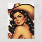 Carte Postale Pin-up de pays mignon (Devant)