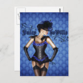 Carte Postale Pin-up Girl Juicy deVille par Chadin" (Devant / Derrière)