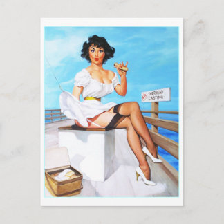 Carte Postale Pin up Girls Art Vintage Retro Print