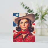 Carte Postale Pin-up Western Vintage (Debout devant)