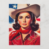Carte Postale Pin-up Western Vintage (Devant)