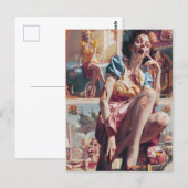 Carte Postale Pin-Up Zombie I (Devant / Derrière)