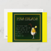 Carte Postale pina-colada-854511 PINA COLADA RECETTE ALCOOLIQUE (Devant / Derrière)