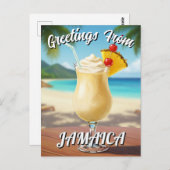 Carte Postale Pina Colada Jamaica Beach Travel (Devant / Derrière)