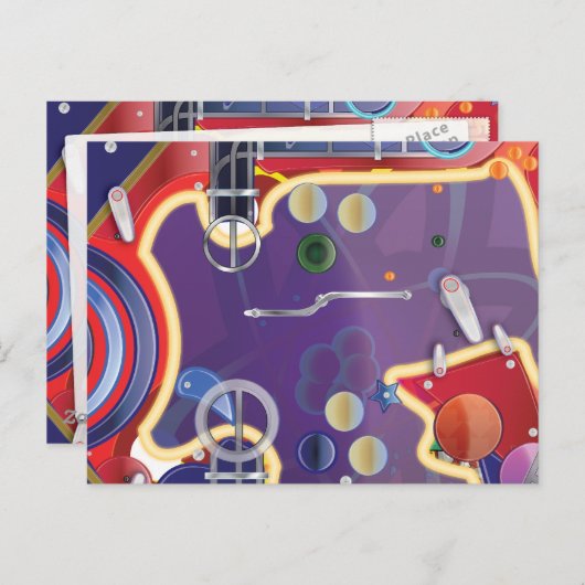 Carte Postale Pinball (Devant / Derrière)