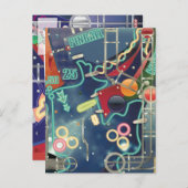 Carte Postale Pinball Machine Las Vegas (Devant / Derrière)