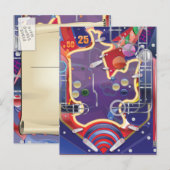 Carte Postale Pinball Machine Las Vegas (Devant / Derrière)