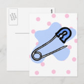 Carte Postale Pince à couches bleues (Devant / Derrière)