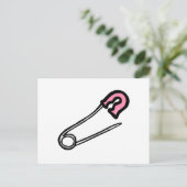 Carte Postale Pince de couche rose (Debout devant)